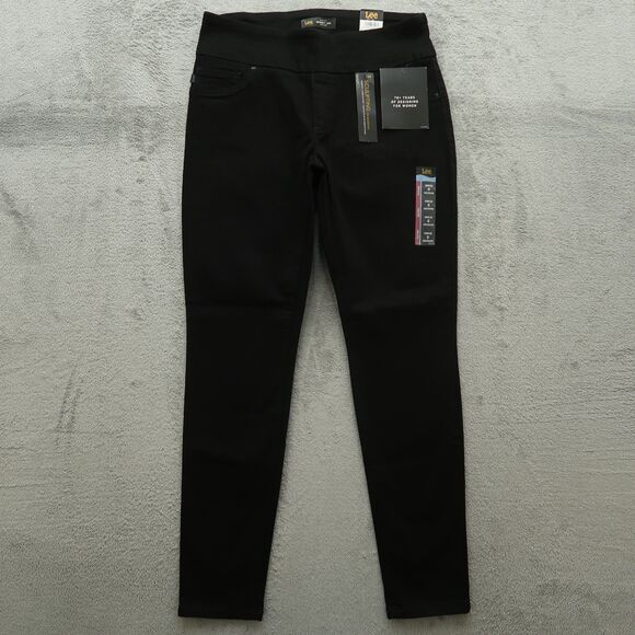 Lee Sculpting Jeans Women's 6M Black Mid-Rise Slim Fit Skinny Leg 29" Inseam NWT - Picture 1 of 15